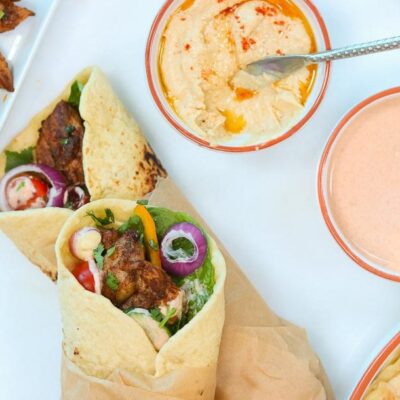 Royal spice LAMB SKEWER WRAP